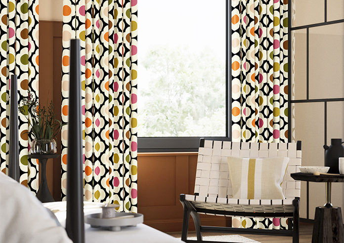 Orla Kiely Spot Flower, Red Multi - Made to Measure Curtains - Image 5